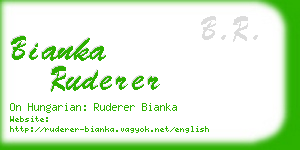 bianka ruderer business card